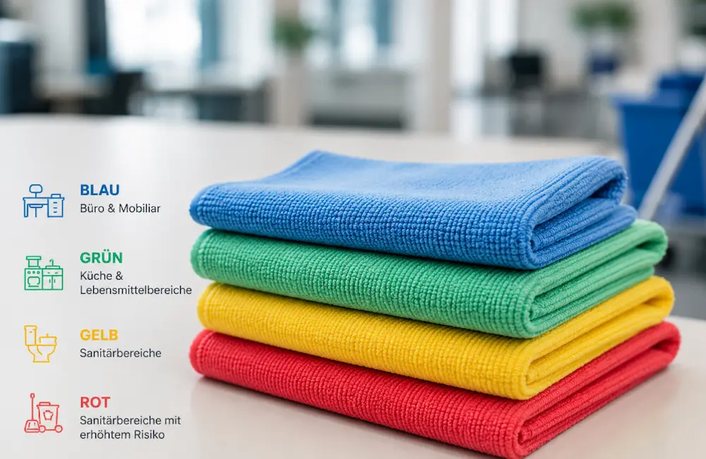 Das 4-Farben-System in der professionellen Gebäudereinigung